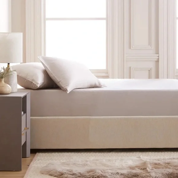 QUINCE Bamboo Fitted Sheet Set Queen Sand 6446 - Picture 3 of 11